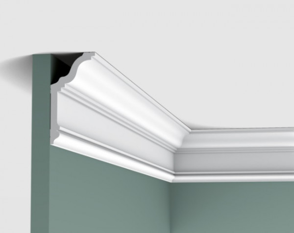 Потолочный плинтус 60х120 мм Orac Decor Duropolymer CX192 белый 2 м