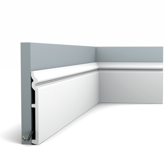 Напольный плинтус 180 мм Orac Decor Duropolymer SX206 белый дюрополимер 200x18x1.8 см