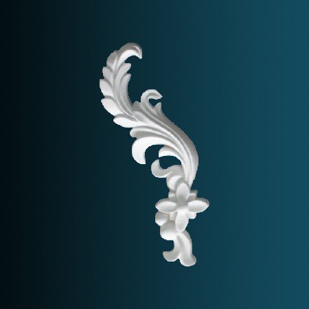 Заказать Декоративный орнамент Перфект G2364R 207х104х25 мм белый из полиуретана 