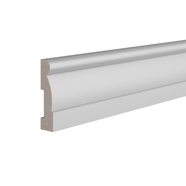 Плинтус для пола 15х60 мм Ultrawood Base 020 244 см ЛДФ белый