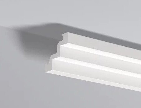 Декоративный потолочный плинтус NMC Nomastyl ST3 75х75 200 см белого цвета