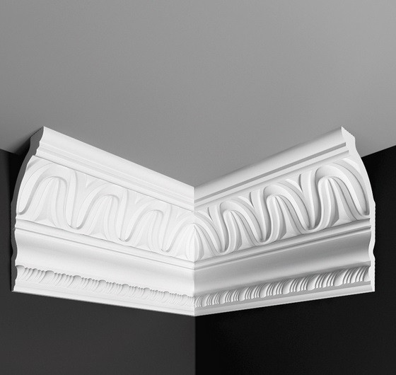 Угол внутренний к плинтусу Де-Багет ДП 37/120 белый полистирол