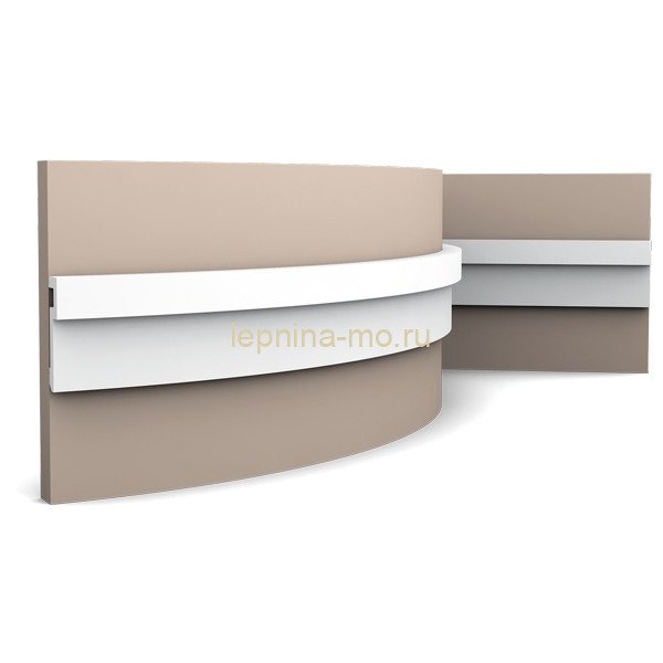 Гибкий декоративный молдинг Orac Decor DUROPOLYMER PX198F 83х20 мм белый полистирол 2м