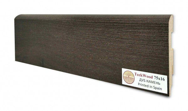 Напольный плинтус 75х16 мм Teckwood Дуб Камень МДФ 2.15 м
