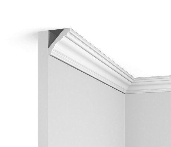 Потолочный плинтус HiWood A1060 белый фитополимер 42.4х42.4х2000 мм