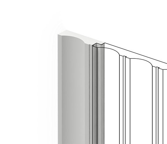 Заказать Финишный молдинг для стеновых панелей HiWood LF138A NP белый фитополимер 12х43.3х2700 мм 