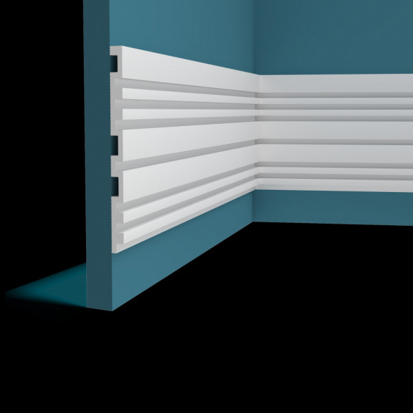 3D стеновая декоративная панель Перфект Плюс P166-2800 белая из ударопрочного полимера 14х200 280 см