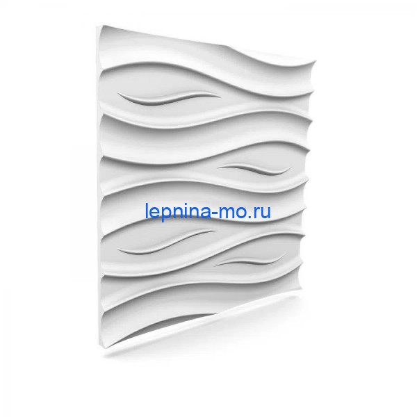 3D интерьерная панель для стен NMC Океан OCEAN 758х379 мм белого цвета