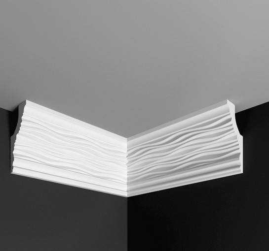 Угол внутренний к плинтусу Де-Багет ДП 38/80 белый полистирол