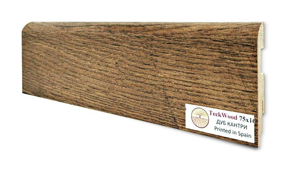 Заказать Напольный плинтус 75х16 мм Teckwood Дуб Кантри МДФ 2.15 м 