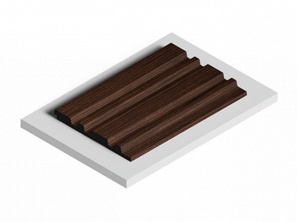 Декоративная стеновая панель 3D HiWood LV122 BR396 декорированная из фитополимера 12х120х2700 мм