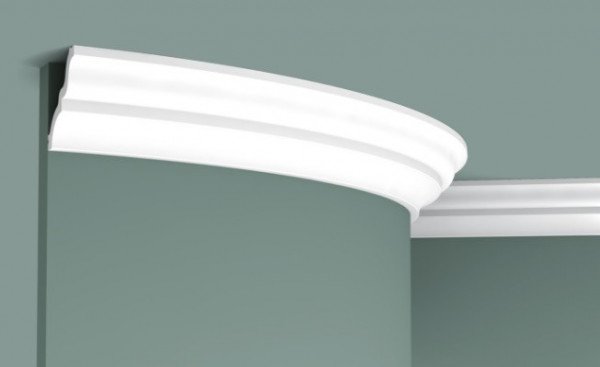 Потолочный плинтус гибкий 65х70 мм Orac Decor Purotouch C325F белый 2 м