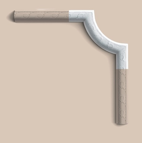 Заказать Декоративный угловой элемент для молдинга Orac Decor Duropolymer P101A 245х245 мм белый 