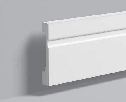 Напольный плинтус NMC Floorstyl Essenza FD11 110х18 мм 200 см белого цвета