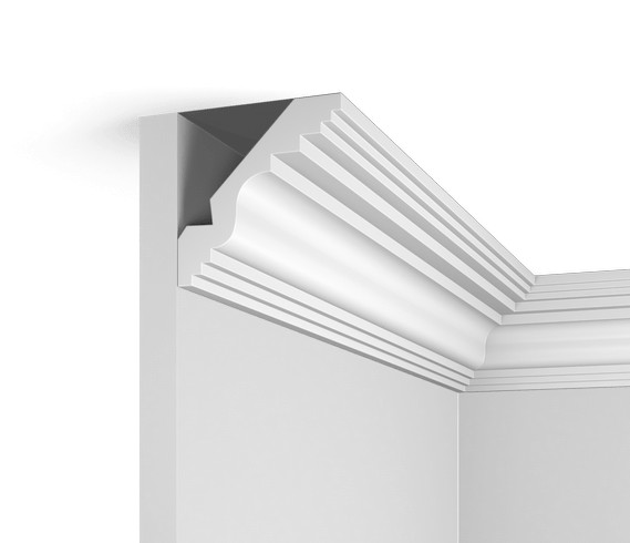 Заказать Потолочный плинтус HiWood A116 белый фитополимер 83х83х2000 мм 