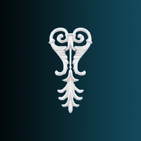 Декоративный орнамент Перфект G2151 200х102х18 мм белый из полиуретана