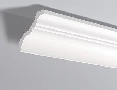 Декоративный потолочный плинтус NMC Nomastyl TI 140х140 200 см белого цвета