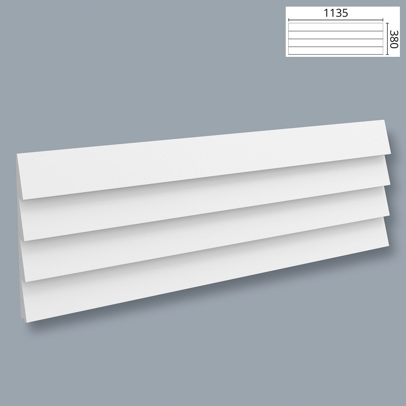 Заказать 3D интерьерная панель для стен NMC Полосы STRIPE 1135х380 мм белого цвета 