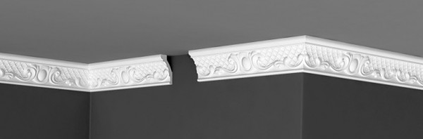 Потолочный плинтус 53х28 мм Де-Багет Декор ДП 27/60 белый полистирол 200 см