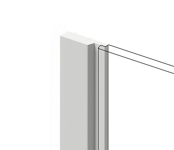 Финишный молдинг для стеновых панелей HiWood LF124A NP белый фитополимер 12х42х2700 мм