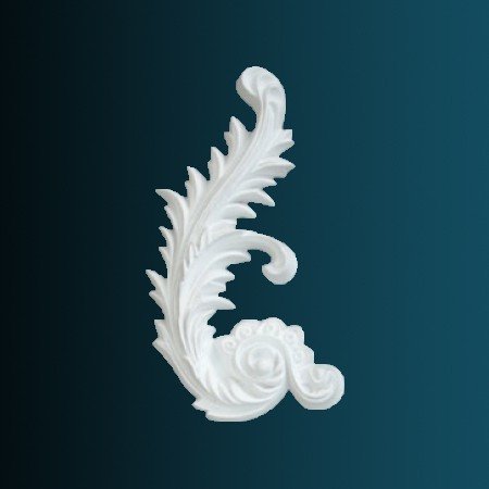 Заказать Декоративный орнамент Перфект G2368L 205х119х25 мм белый из полиуретана 