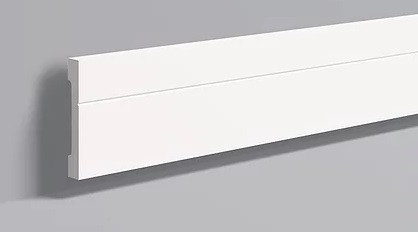 Напольный плинтус NMC Floorstyl Essenza FD2 110х15 мм 200 см белого цвета