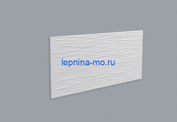 3D интерьерная панель для стен NMC Сахара SAHARA 758х379 мм белого цвета