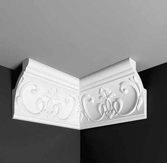 Заказать Угол внутренний к плинтусу Де-Багет ДП 41/110 белый полистирол 