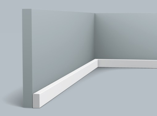 Заказать Напольный плинтус 10х20 мм Orac Decor Duropolymer SX194 белый 2 м 