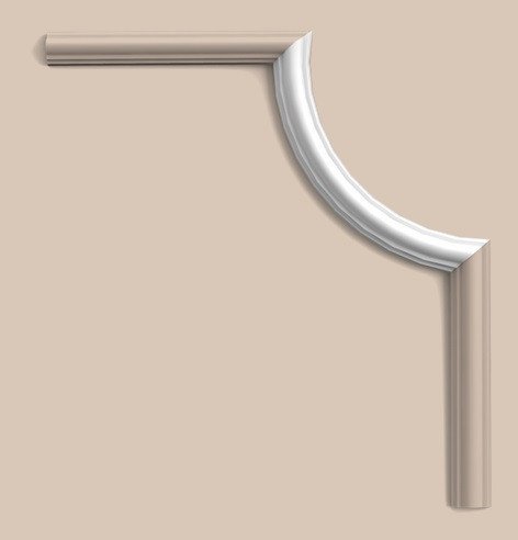 Декоративный угловой элемент для молдинга Orac Decor Duropolymer PX103A 190х35 мм белый