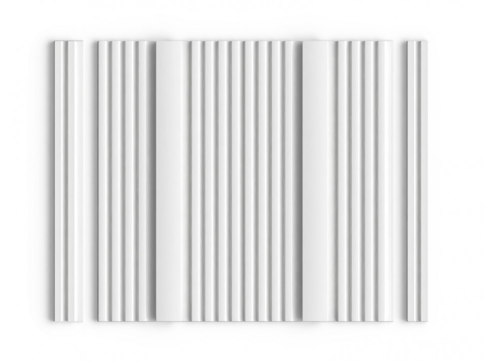 Заказать Декоративная отделочная стеновая панель 3D 240х18.5 мм HiWood HL201 NP GRAND белая из фитополимера 270 см 