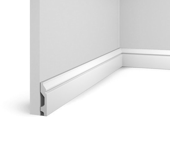 Напольный плинтус HiWood B60 белый фитополимер 13х59х2000 мм