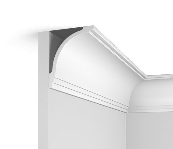 Потолочный плинтус HiWood A130V1 белый фитополимер 83х100х2000 мм