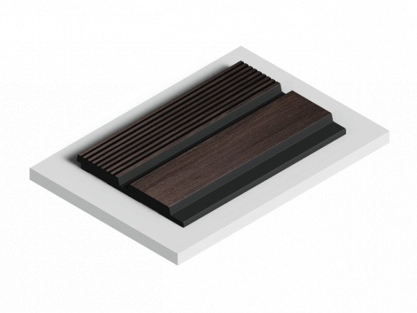 Декоративная стеновая панель 3D HiWood LV123 BR395K декорированная из фитополимера 12х120х2700 мм