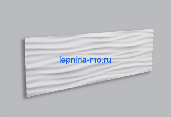 3D интерьерная панель для стен NMC Струящийся LIQUID 1135х380 мм белого цвета