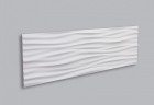 Заказать 3D интерьерная панель для стен NMC Струящийся LIQUID 1135х380 мм белого цвета 