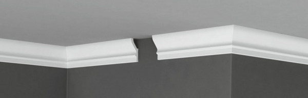 Потолочный плинтус 55х25 мм Де-Багет XPS П 16 55/25 белый полистирол 200 см