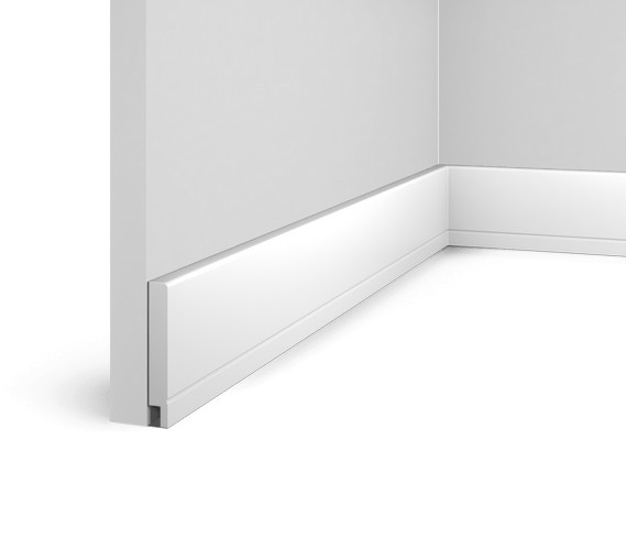 Заказать Напольный плинтус HiWood B70 белый фитополимер 10.5х70х2000 мм 