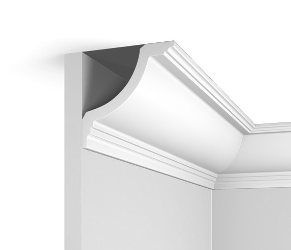 Потолочный плинтус HiWood A141 белый фитополимер 100х100х2000 мм