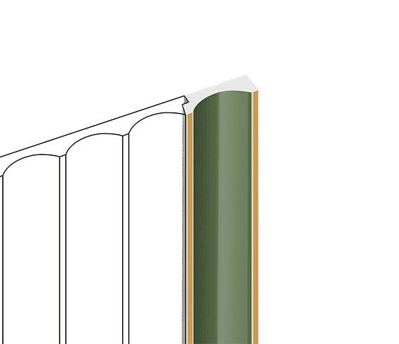 Финишный молдинг для стеновых панелей HiWood LF139B GN81G декорированный фитополимер 12х34х2700 мм