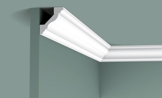 Потолочный плинтус 45х41 мм гибкий Orac Decor Duropolymer Flex CX110F белый 2 м