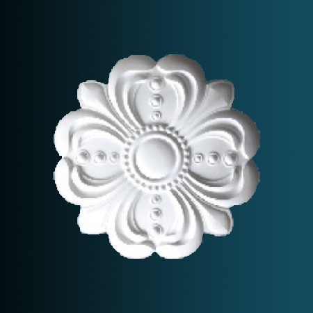 Декоративный орнамент Перфект G2381 390х390х35 мм белый из полиуретана