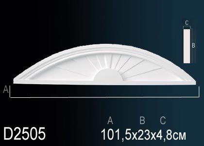 Заказать Декоративное обрамление дверей Перфект D2505 230х1015 мм белое из полиуретана 