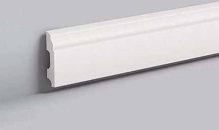 Напольный плинтус NMC Floorstyl FB1 60х13 мм 200 см белого цвета