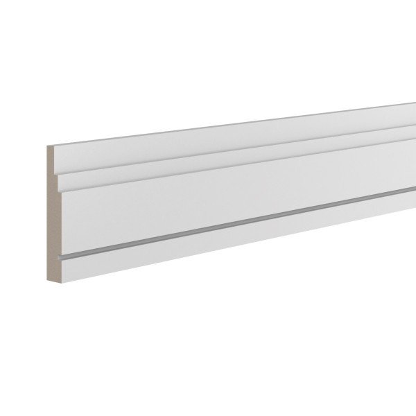 Плинтус для пола 20х120 мм Ultrawood Base 006 244 см ЛДФ белый
