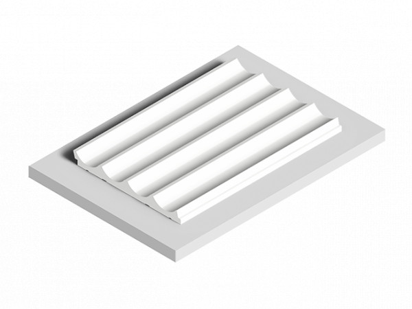 Декоративная стеновая панель 3D HiWood LV139 NP белая из фитополимера 12х120х2700 мм