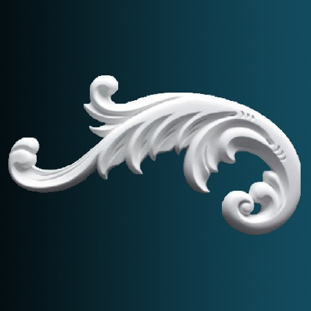 Заказать Декоративный орнамент Перфект G2384L 232х431х20 мм белый из полиуретана 