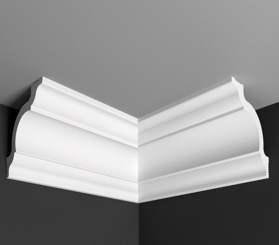 Угол внутренний к плинтусу Де-Багет П 01 80/80 белый полистирол