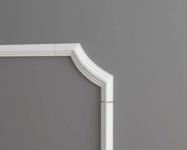 Угловой элемент декора для молдингов NMC WL1-C2 200х200 Wallstyl комплект 4шт белого цвета