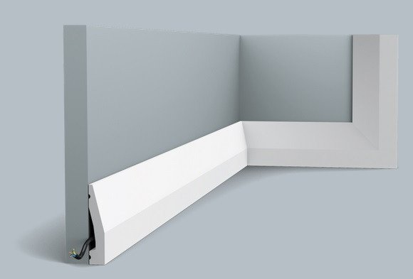 Заказать Напольный плинтус 60х12 мм Orac Decor Duropolymer SX159 белый 2 м 